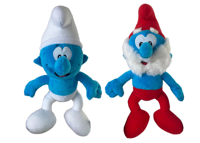 (Mis 2+) PUFFI Peluche 25cm – 3ass (Puffo/Puffetta/Grande Puffo)…x18